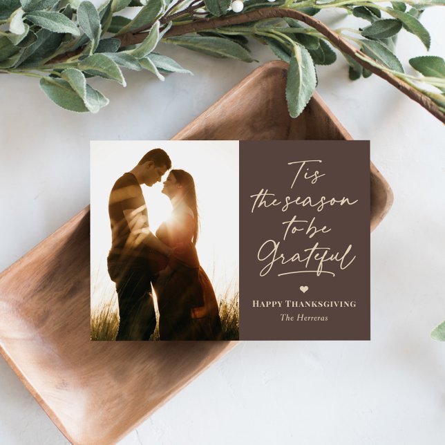 Grateful Season Thanksgiving Photo Cards Julkort (Skapare uppladdad)