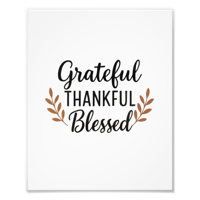 Grateful, Thankful, Blessed Poster (Framsidan)