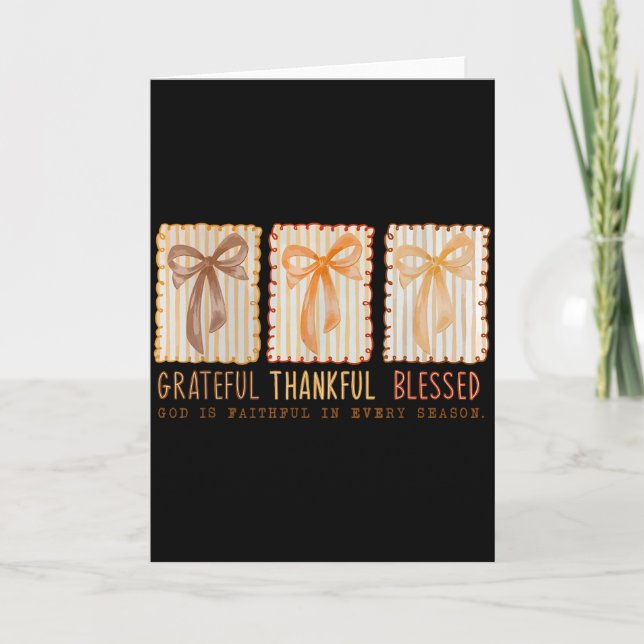 Grateful Thankful Blessed Religious Christian  Kort (Framsida)
