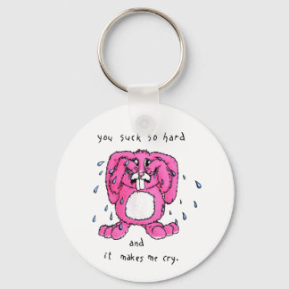 Gråter Bunny Keychain Nyckelring