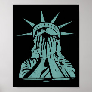 Gråter Frihetsgudinnan Protest Poster