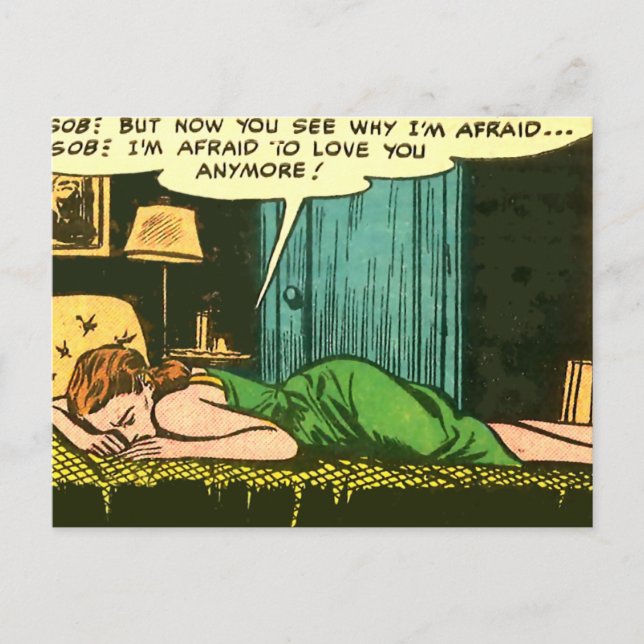 Gråter i mitt sovrum vykort (Framsida)