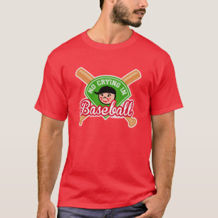 Gråter inte i Baseball - Cute Kid Fladdermöss Di T-shirt