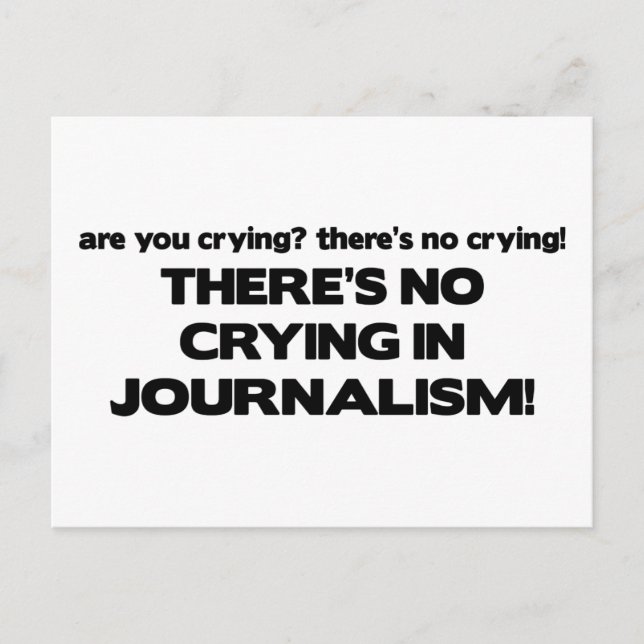 Gråter inte i journalistik vykort (Framsida)