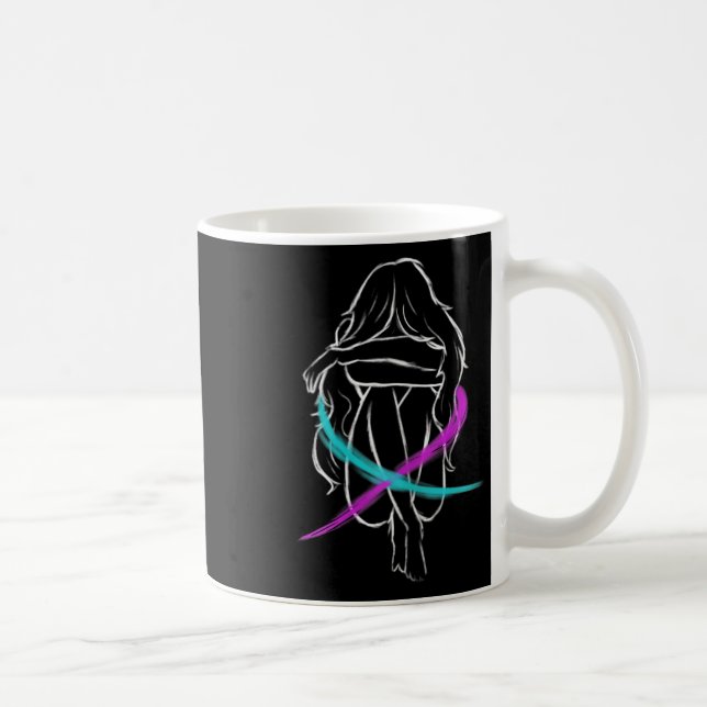 Gråter introduvert Suicide Prevention Awareness Kaffemugg (Höger)