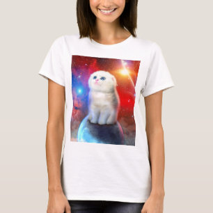 Gråter katt i rymden t shirt