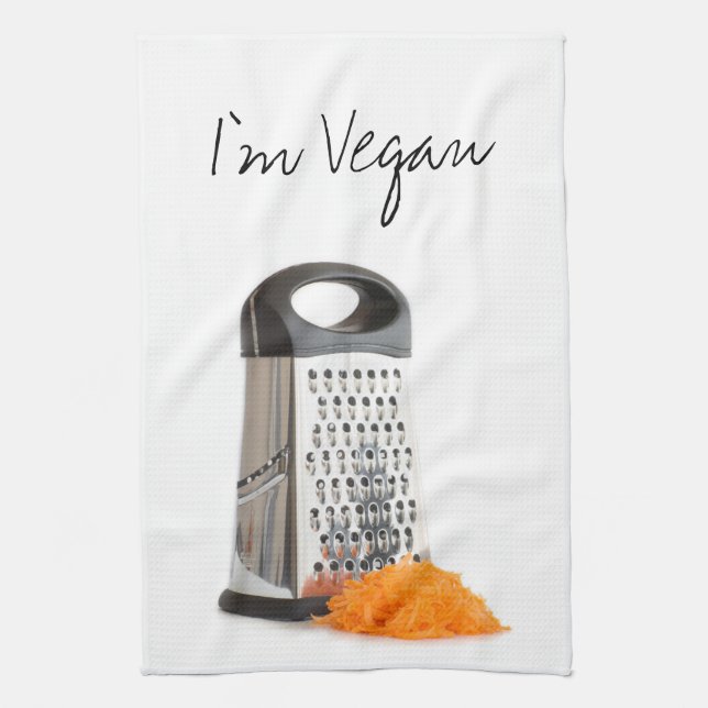 Grater och riven morot kökshandduk (Vertikal)