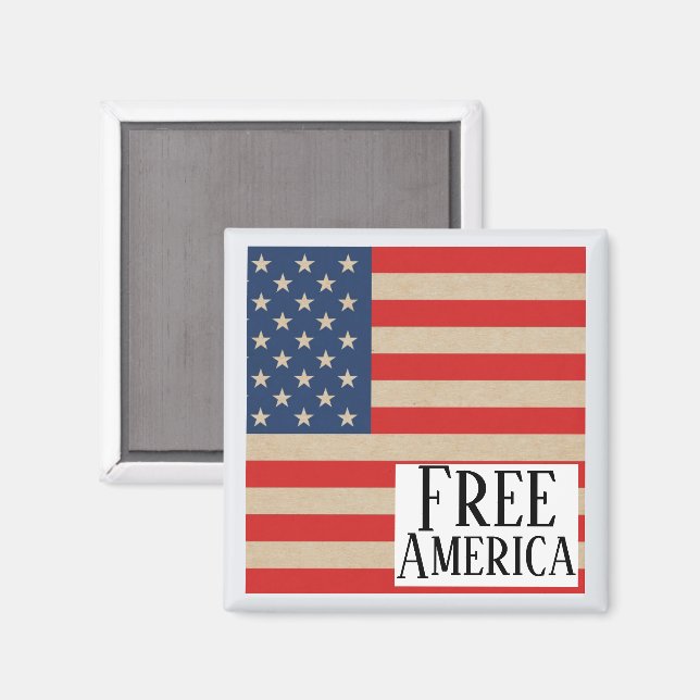 Gratis Amerika-magnet Magnet (Front/Back)