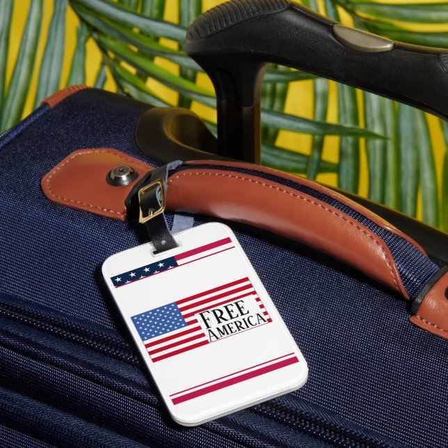 Gratis Amerika Resväsketikett Bagagebricka (Framsida Insitu 1)
