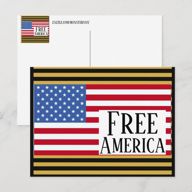 Gratis Amerika vykort (Fram/baksida)