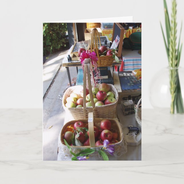 "GRATIS APPLES FOR SALE" gratulationskort Kort (Framsida)