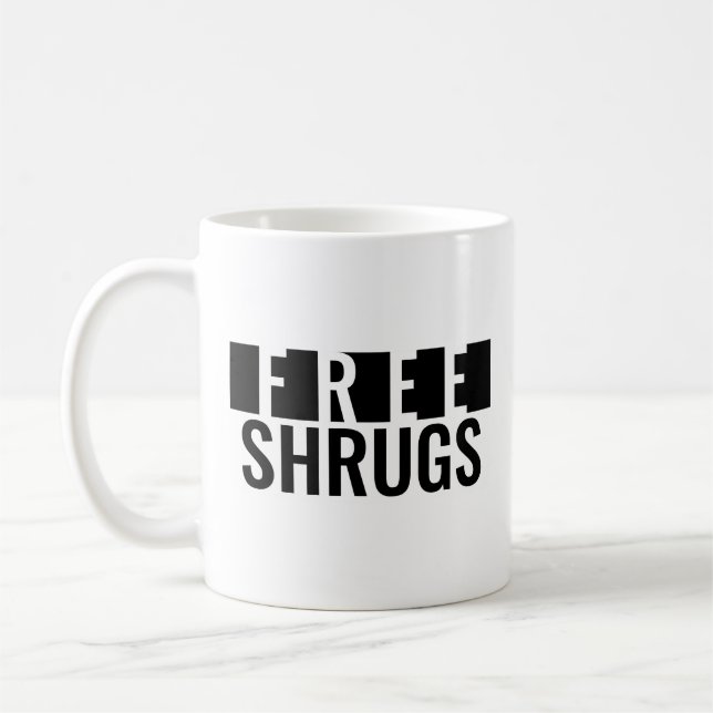 Gratis axelryckningar Minimalistisk Klassisk Mugg (Vänster)