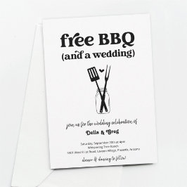 Gratis BBBQ-bröllopsinbjudan Inbjudningar