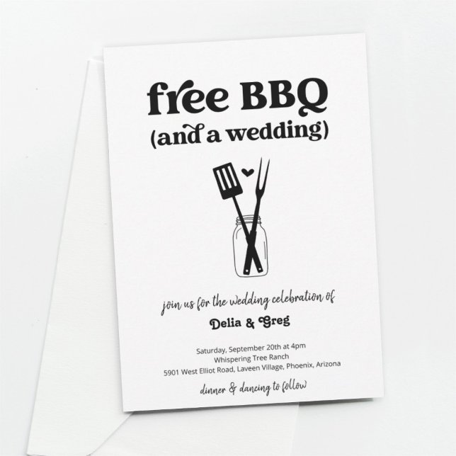 Gratis BBBQ-bröllopsinbjudan Inbjudningar (Skapare uppladdad)