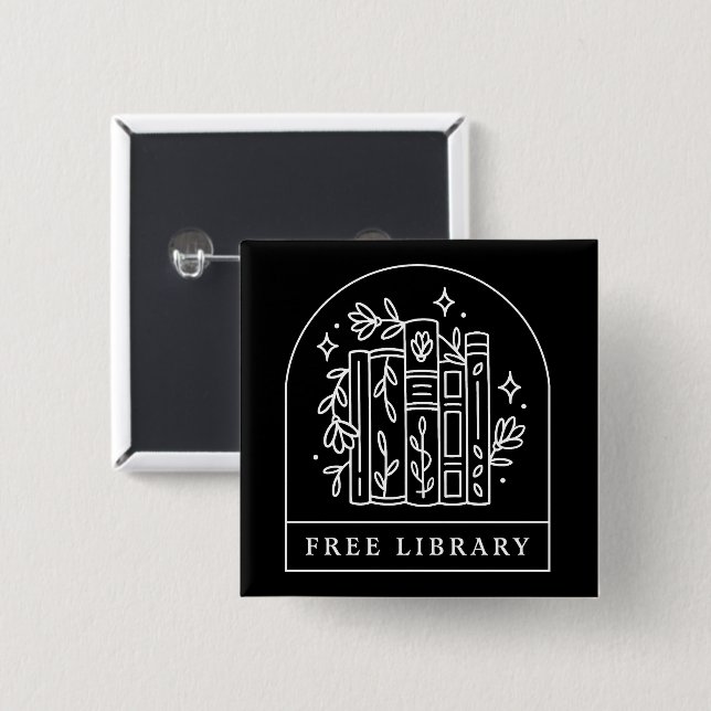 Gratis bibliotek bokutbyte knapp (Framsida & baksida)
