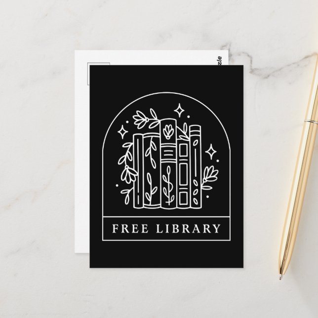 Gratis bibliotek bokutbyte vykort (Fram/Back In Situ)