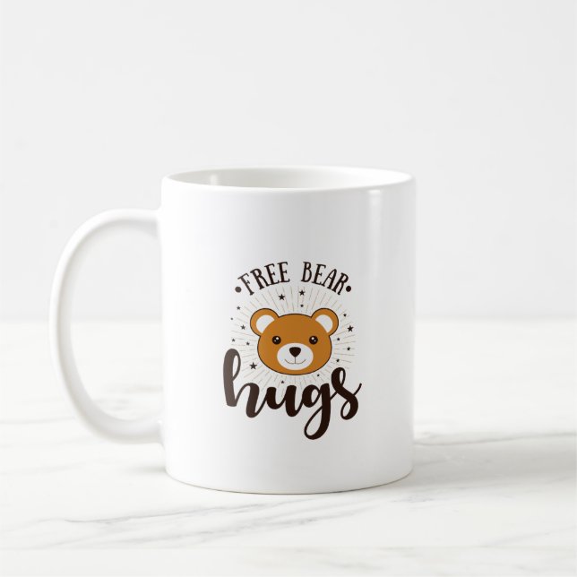 Gratis Björn Omfamningar Söt Teddy Kaffe Mugg (Vänster)
