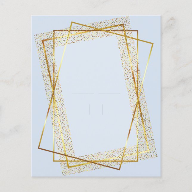 GRATIS BUDGET Guld Glitter GeometricTemplate Flygblad (Framsidan)