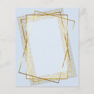 GRATIS BUDGET Guld Glitter GeometricTemplate Flygblad
