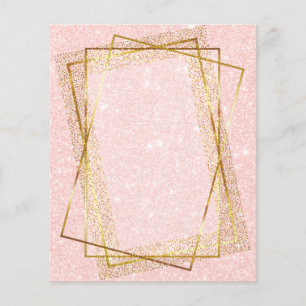 GRATIS BUDGET Guld Glitter GeometricTemplate Flygblad