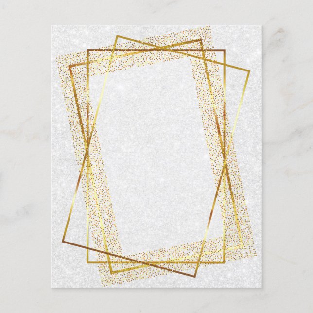 GRATIS BUDGET Guld Glitter GeometricTemplate Flygblad (Framsidan)