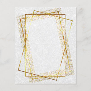 GRATIS BUDGET Guld Glitter GeometricTemplate Flygblad