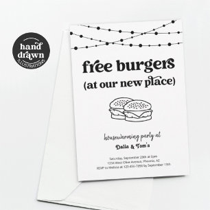 Gratis burgers-inbjudan till den berömda Housework Inbjudningar