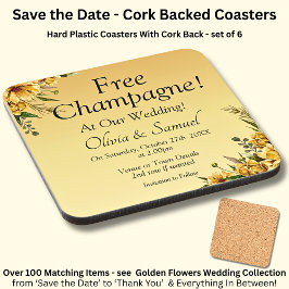Gratis Champagne Gula Blommor Korkrygg Underlägg