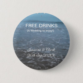 Gratis drycker spara datum strand bröllop lägg til knapp