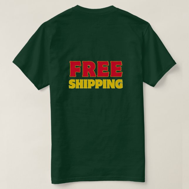 Gratis frakt Retro djärv grafisk t-shirt (Design baksida)