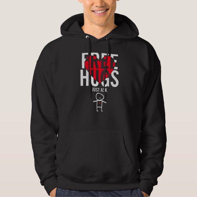 Gratis hubbar bara fråga hoodie (Framsida)
