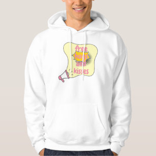 Gratis huggar och kyssar hoodie