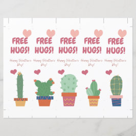 Gratis Hugs! Funny Valentines Day Bookmark