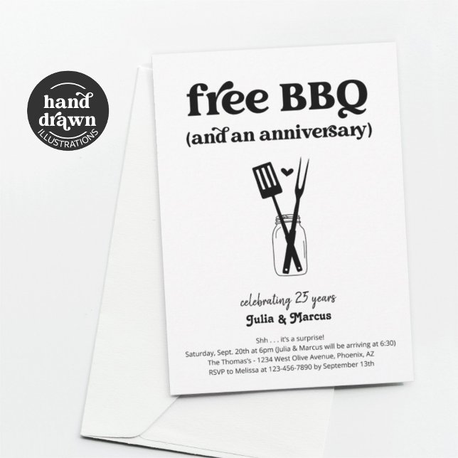 Gratis inbjudan till BBQ-festen på nyårsdagen (Skapare uppladdad)