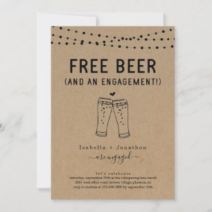 Gratis inbjudan till Beer Funny Förlovningsfest
