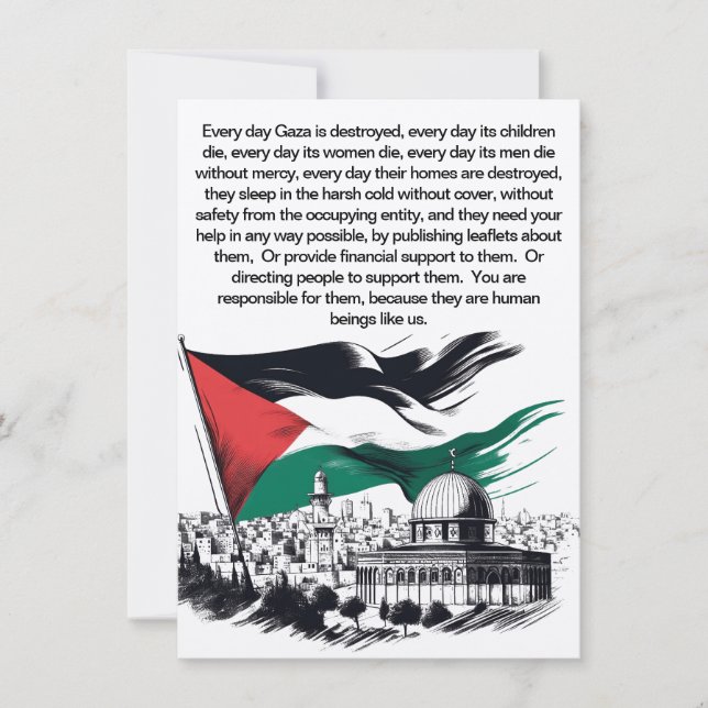 Gratis inbjudan till Palestina (Framsida)
