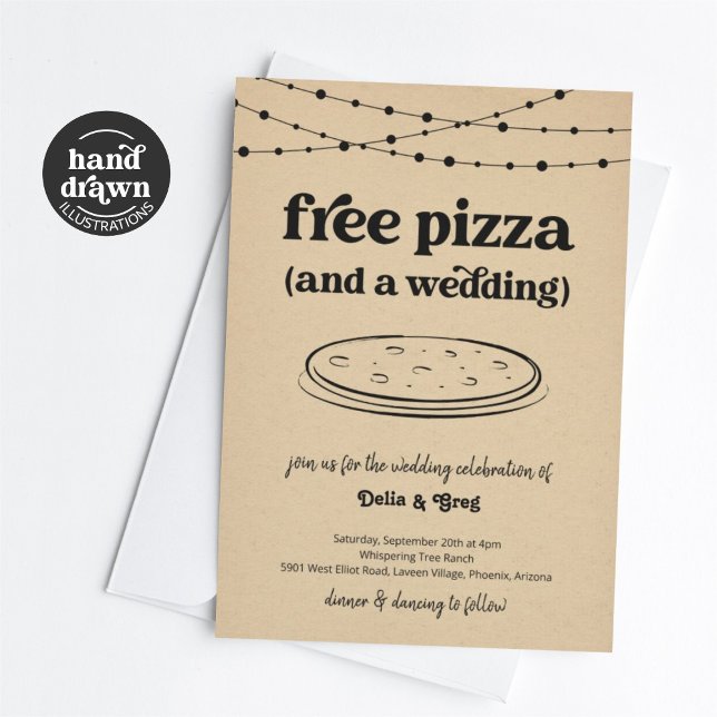 Gratis inbjudning till Pizza-bröllopet Inbjudningar (Skapare uppladdad)