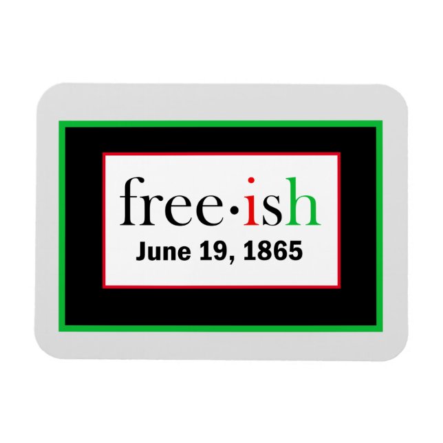 Gratis-ish Juneteenth Flexibelt Fotomagnet Magnet (Horisontell)