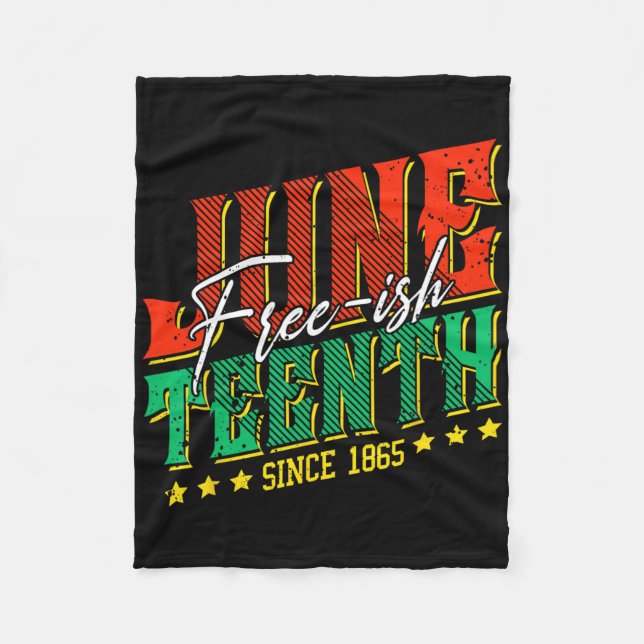 Gratis-ish Juneteenth svart historia Celebrerande  Fleecefilt (Framsidan)