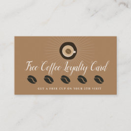 Gratis kaffe belöning lojalitet  visitkort