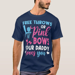 Gratis knapp eller Rosa Bows Kärlek Du Gender ratt T Shirt