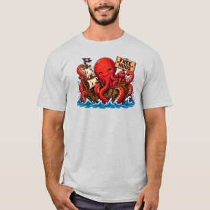 Gratis kram Kraken! Söt DND havsmonster T Shirt