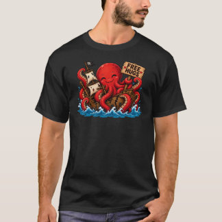 Gratis kram Kraken! Söt DND havsmonster T Shirt