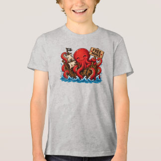 Gratis kram Kraken! Söt DND havsmonster T Shirt