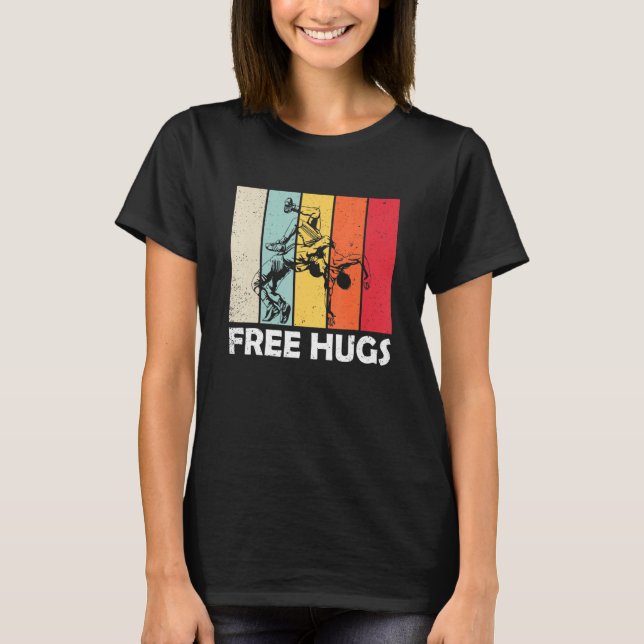 Gratis Kram Proffsbrottare Rolig Brottning T Shirt (Framsida)