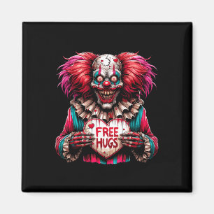 Gratis Kram Skrämmande Clown Alla Hjärtans Dag Hal Magnet
