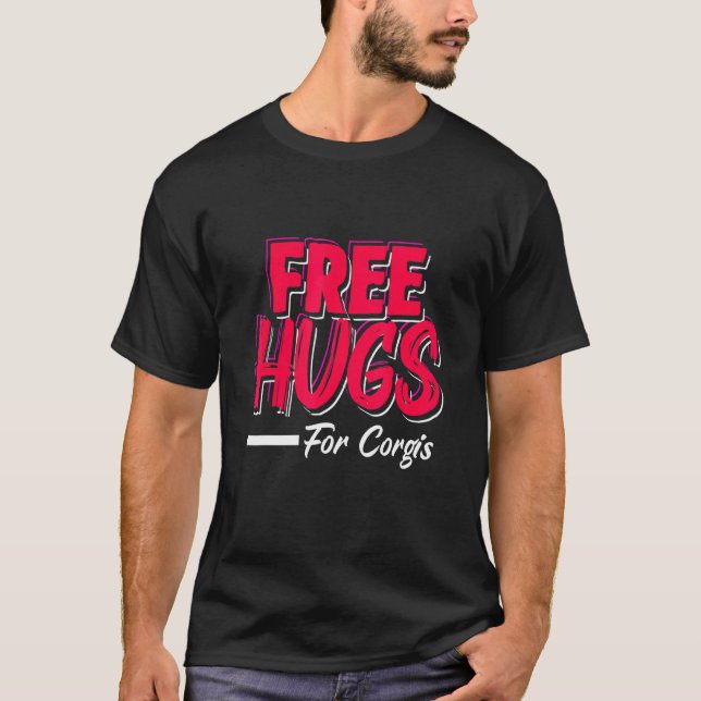 Gratis kramar för Corgis T Shirt (Framsida)
