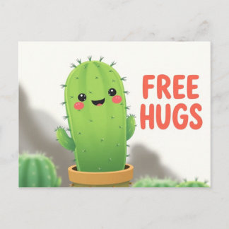 Gratis kramar från kaktus Söt Kawaii vykort