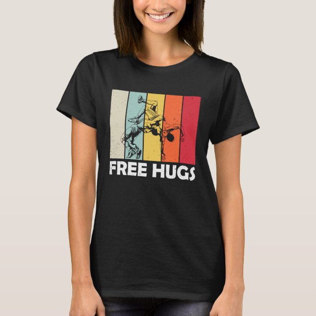 Gratis kramar proffsbrottare  brottning t shirt (Framsida)