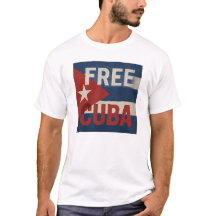 Gratis Kuba Distressed Flagga Aktivist T-Shirt